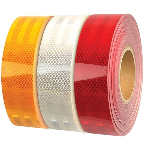 HEXFLECTIVE Reflective Tape. 2x 30'. Red Honeycomb Pattern HFT-RHF